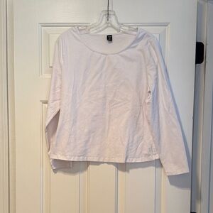 SHEIN Light Pink Long Sleeve Tee
